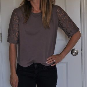 Loft medium lace sleeve top